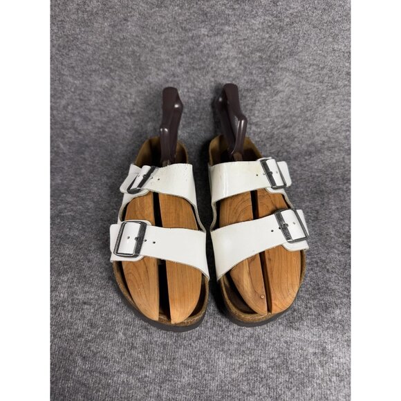 Birkenstock Womens Arizona White Birko Flor Slides Sandals Size 39 US 8 Reg. - Picture 2 of 10
